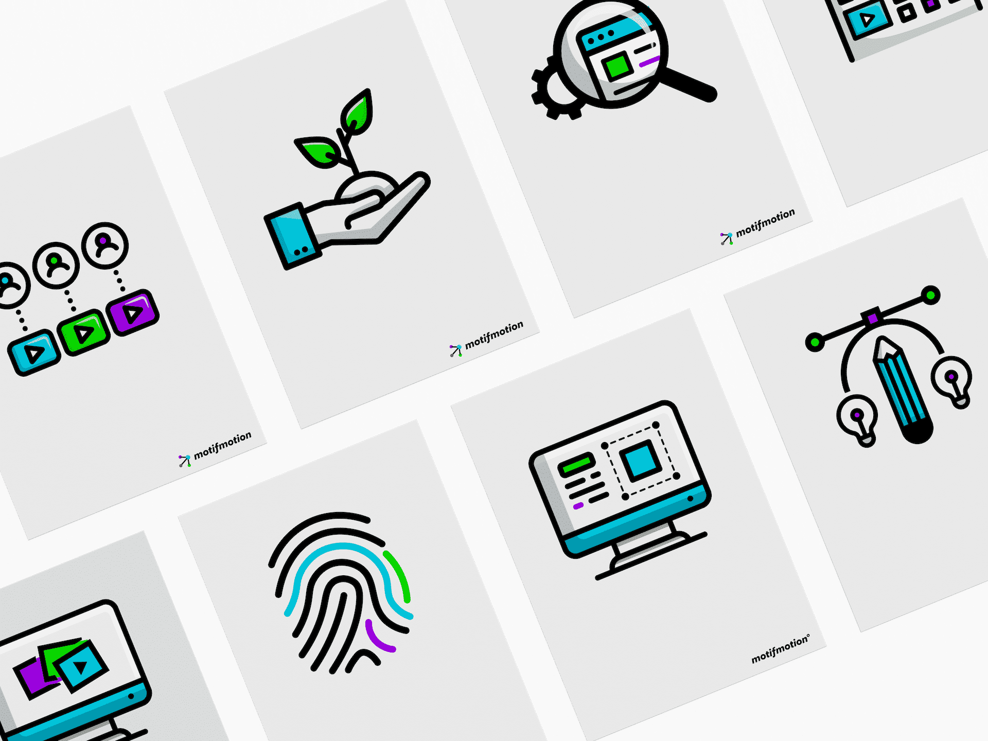 motif motion company rebrand new icons