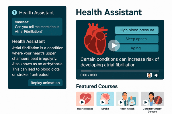 AI tutor example - video module combined with chatbot 