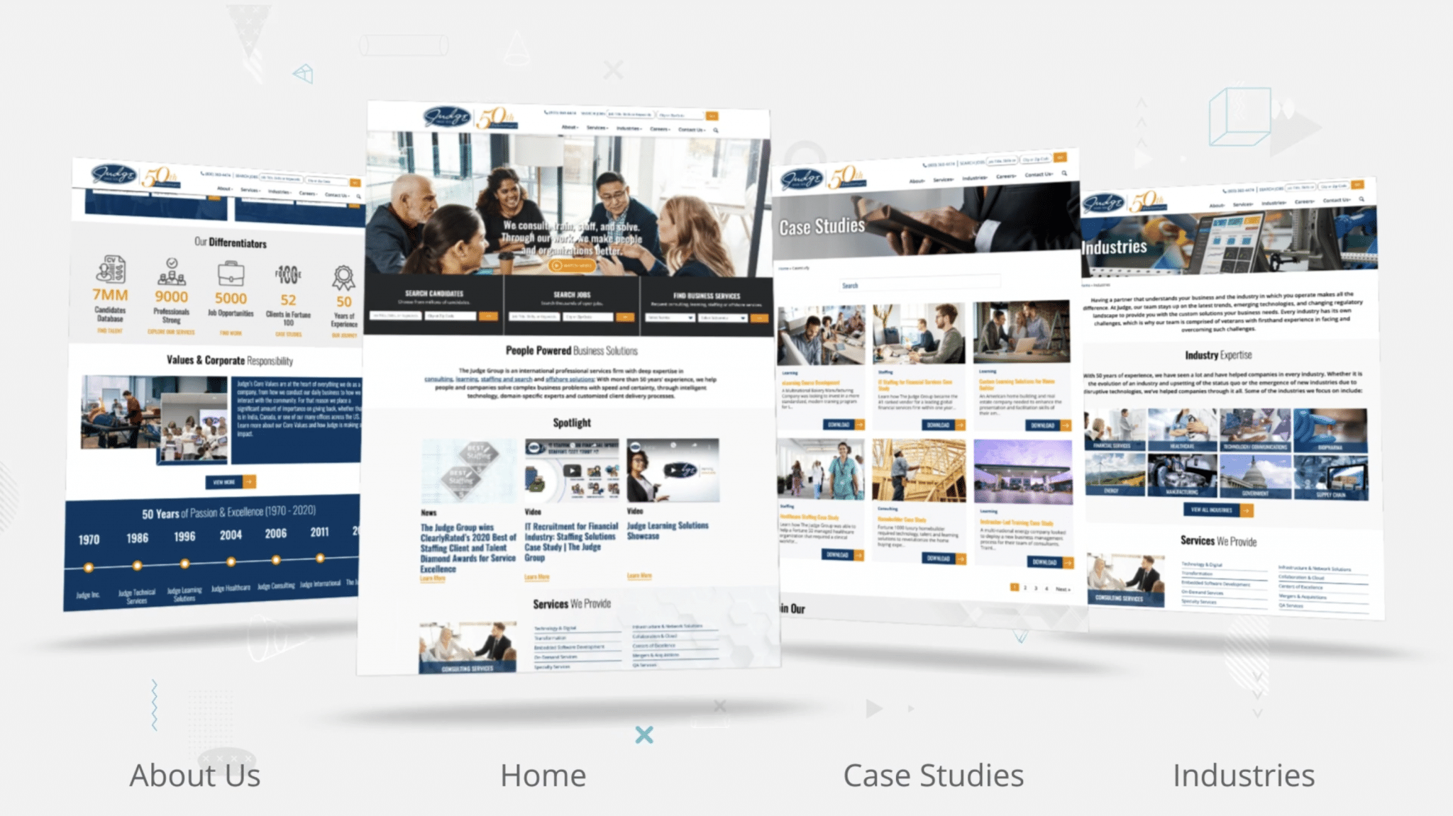 SaaS video production - Judge website overview